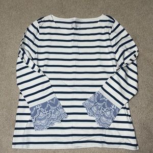 NWOT Talbots beautiful ruffle sleeve top.